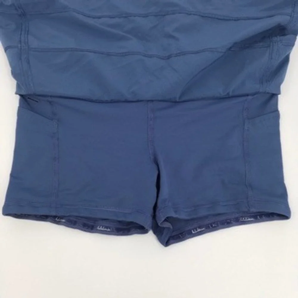 Lululemon Pace Rival Skirt Skort Sz 4 Tall Blue Pickleball Tennis Golf Run